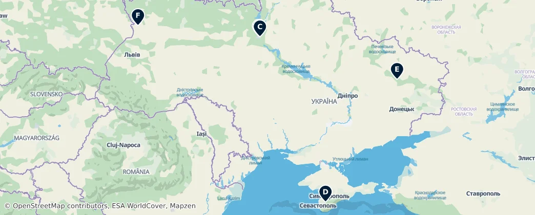 Map of Ucraina