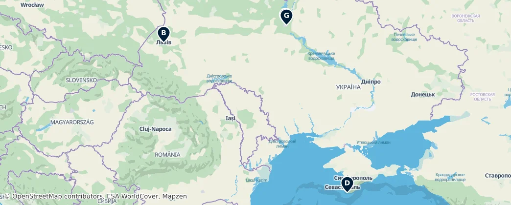 Map of Ucraina