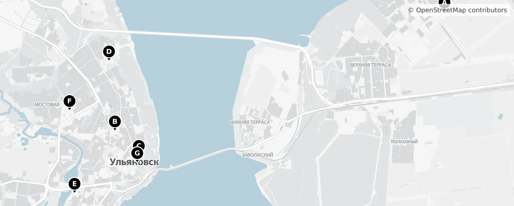 Map of Ul'janovsk