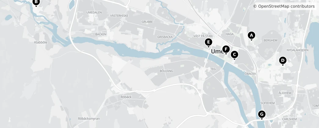 Map of Umeå