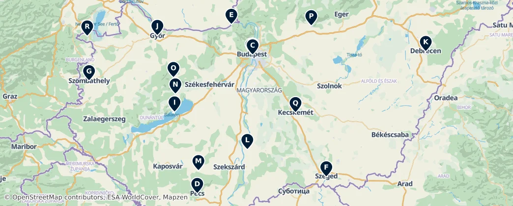 Map of Ungheria