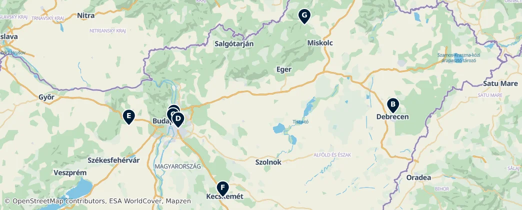 Map of Ungheria