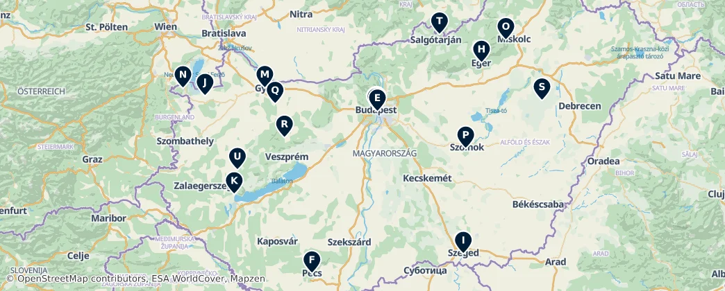 Map of Ungheria