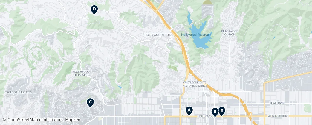 Map of Universal City