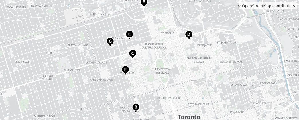 Map of University–Rosedale