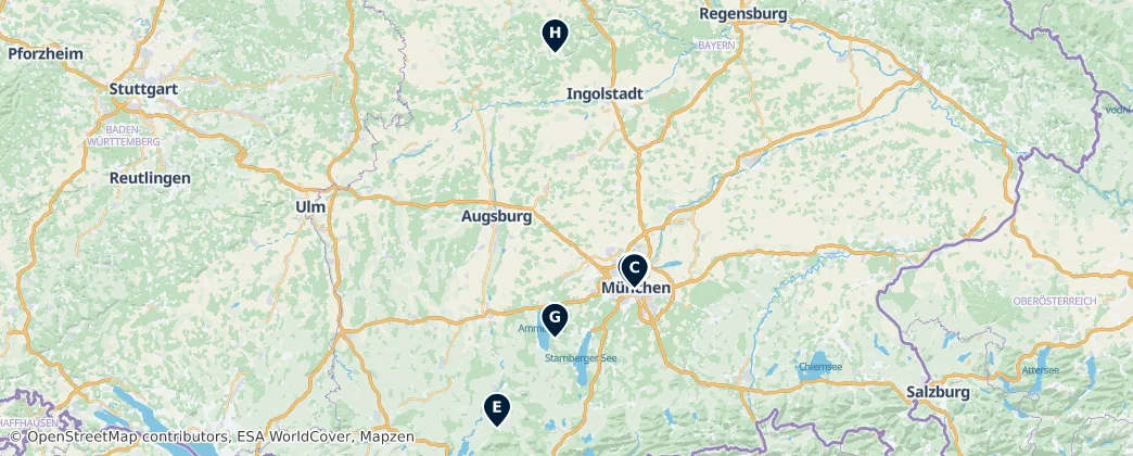 Map of Distretto dell'Alta Baviera