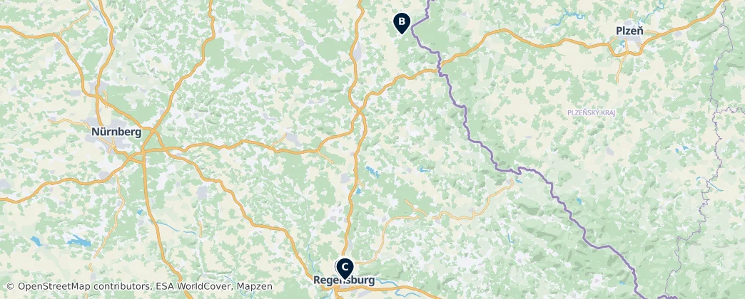 Map of Distretto dell'Alto Palatinato