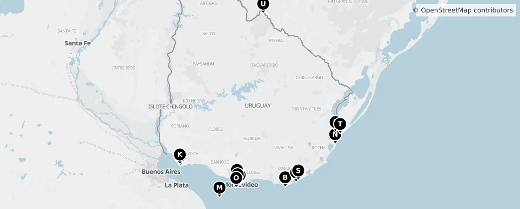 Map of Uruguay