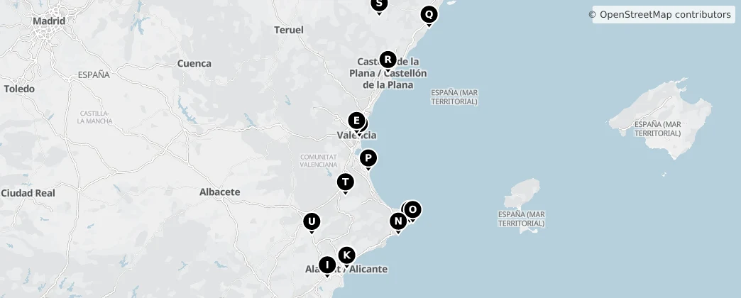 Map of Comunità Valenzana