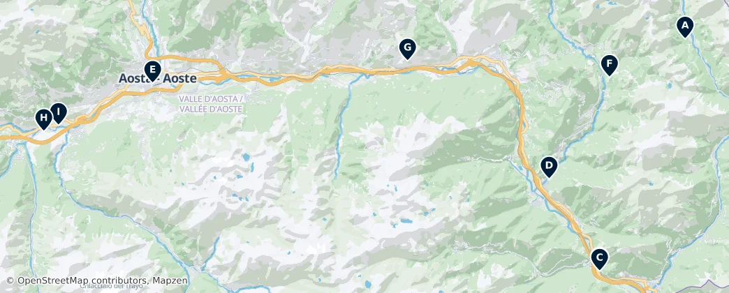 Map of Valle d'Aosta