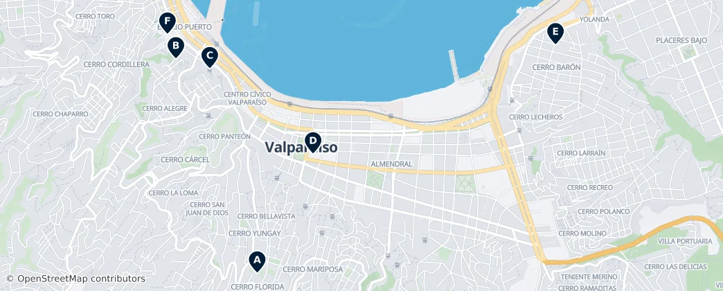 Map of Valparaíso