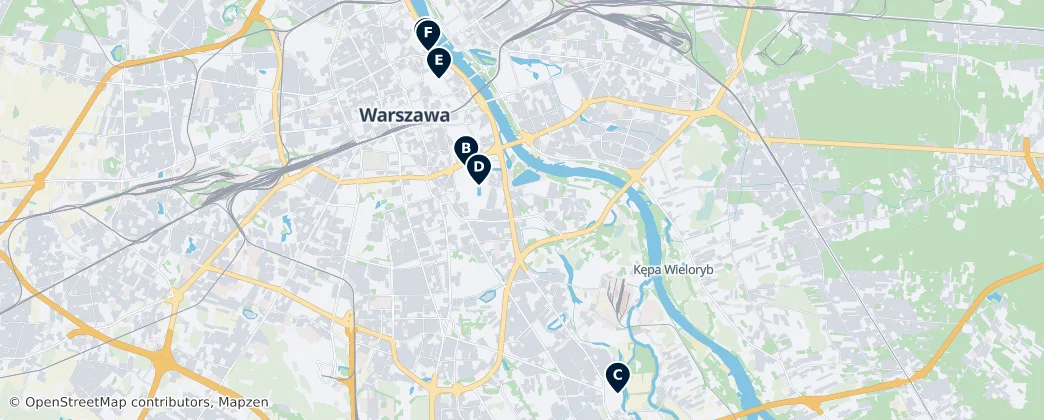 Map of Varsavia
