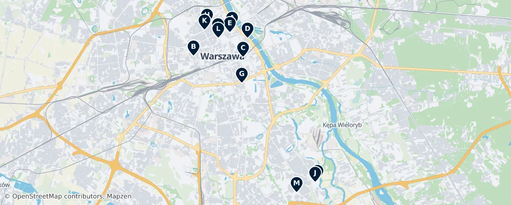 Map of Varsavia