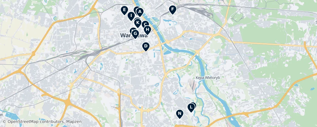Map of Varsavia