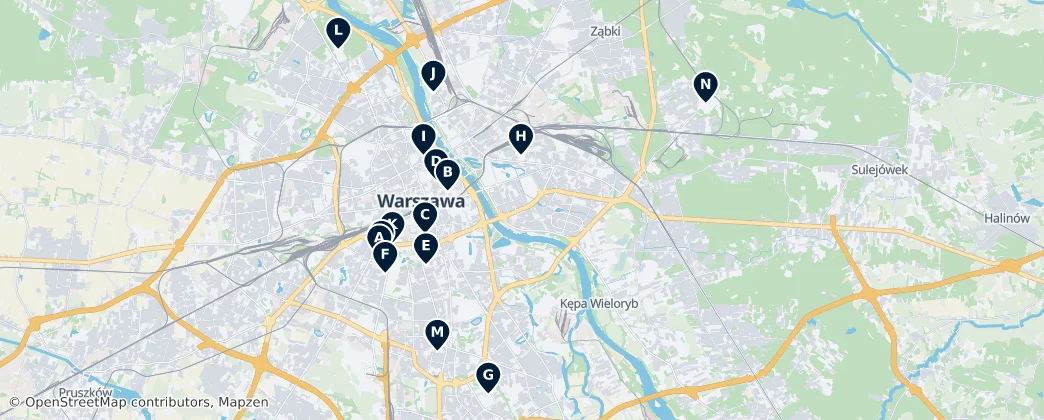 Map of Varsavia