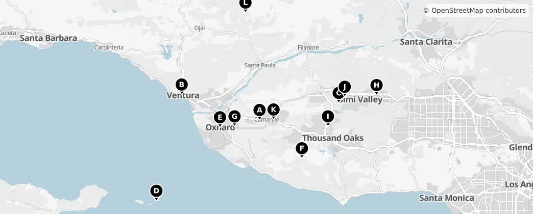 Map of Contea di Ventura