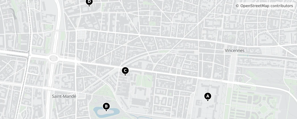 Map of Vincennes