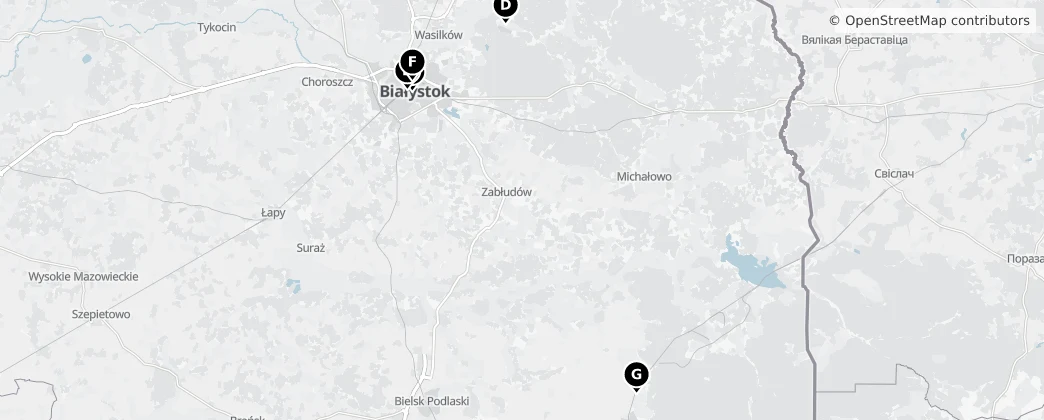 Map of Voivodato della Podlachia