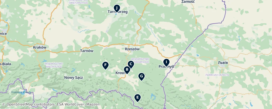Map of Voivodato della Precarpazia