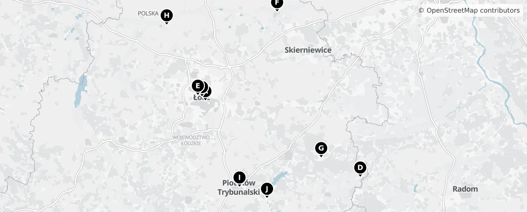 Map of Voivodato di Łódź