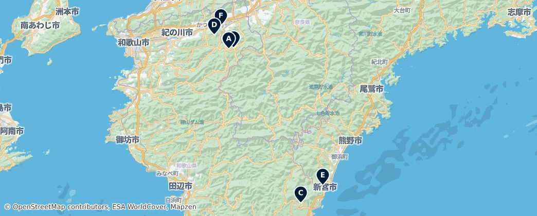 Map of Prefettura di Wakayama