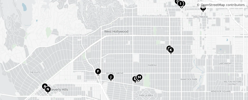 Map of West Hollywood