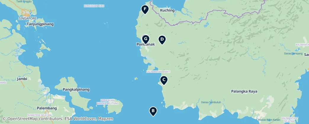 Map of Kalimantan Occidentale