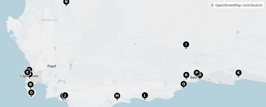 Map of Provincia del Capo Occidentale