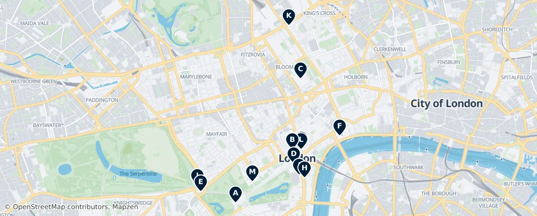 Map of Città di Westminster