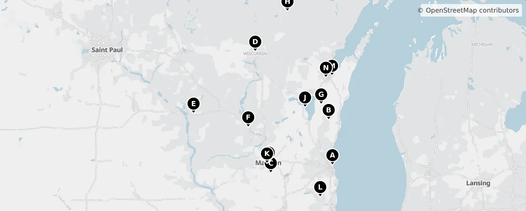 Map of Wisconsin