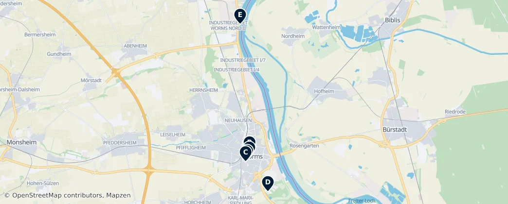 Map of Worms