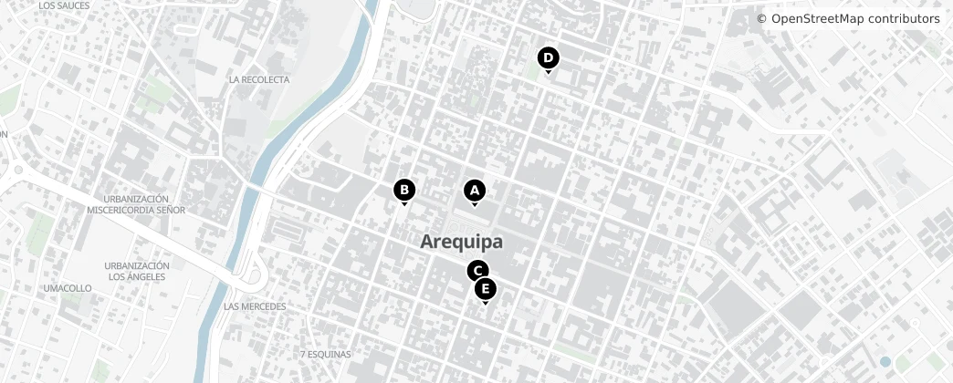 Map of Distretto di Yanahuara