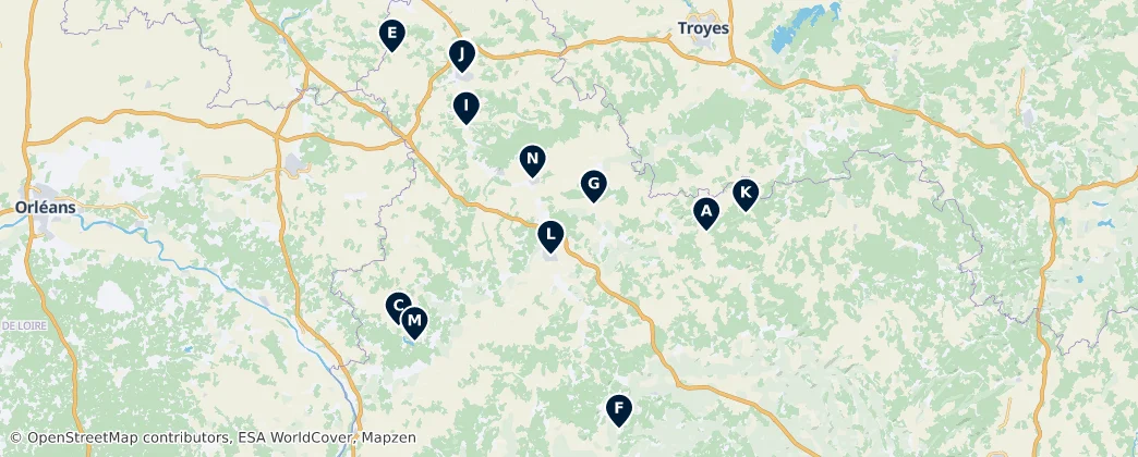 Map of Yonne