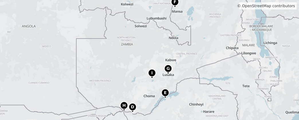 Map of Zambia