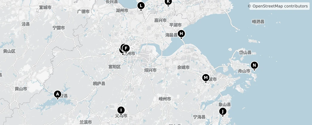 Map of Zhejiang