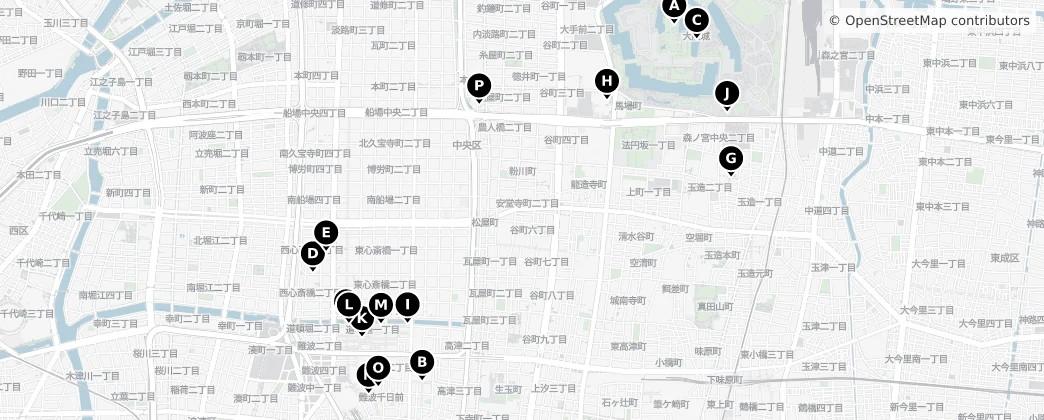 Map of Chūō-ku