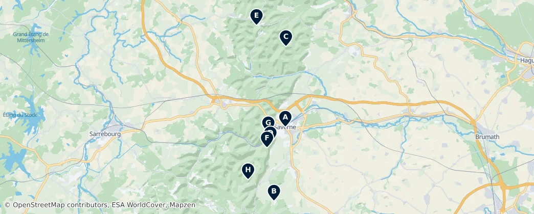 Map of Zone pastorale de Saverne