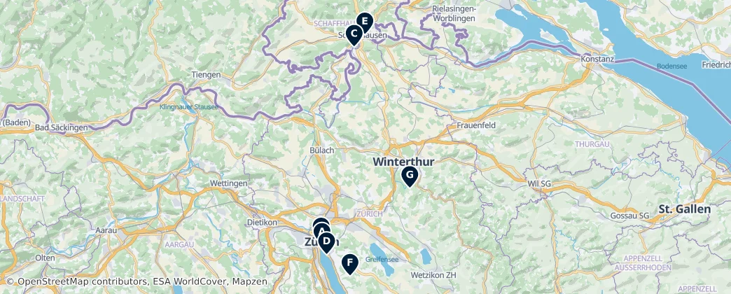 Map of Zurigo