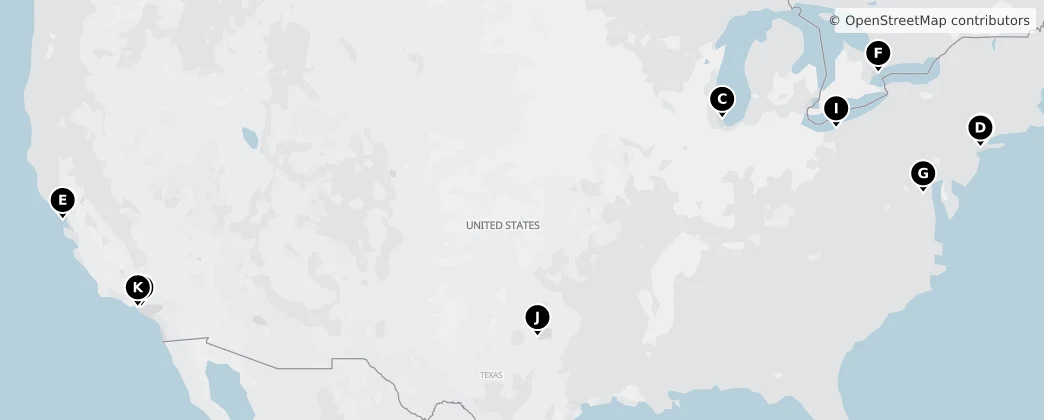 Map of North America