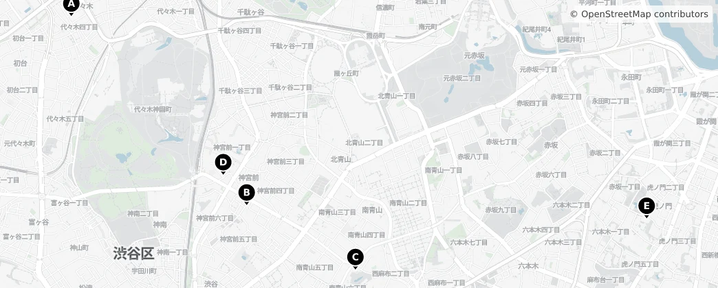 Map of Shibuya