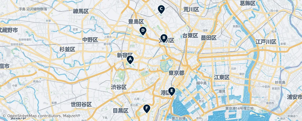 Map of Tokyo