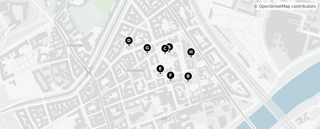 Map of Kazimierz District