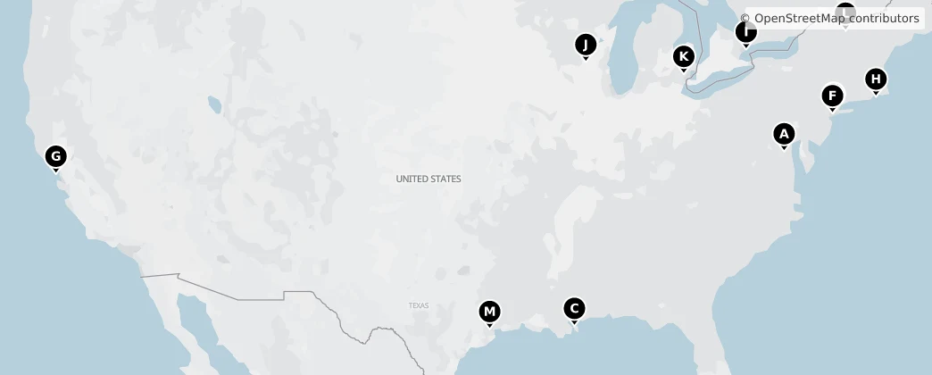 Map of North America