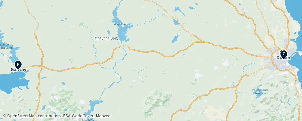 Map of 아일랜드