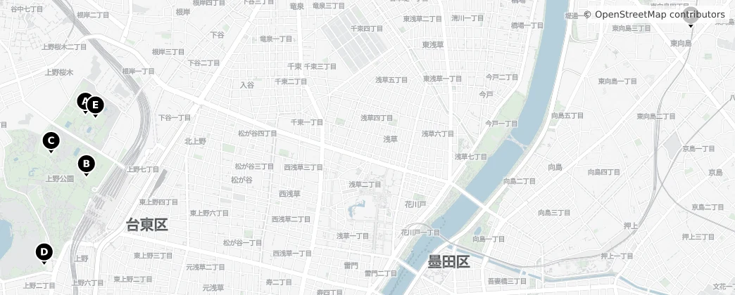 Map of 아라카와구