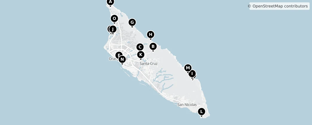 Map of 아루바