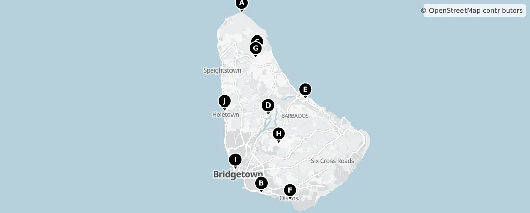 Map of Barbados