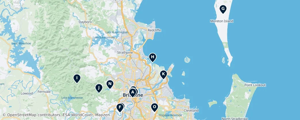 Map of 브리즈번