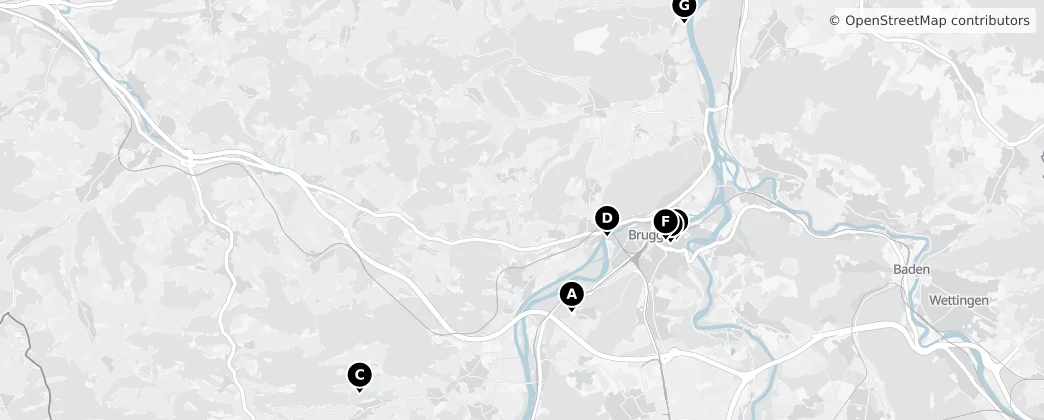 Map of Brugg District