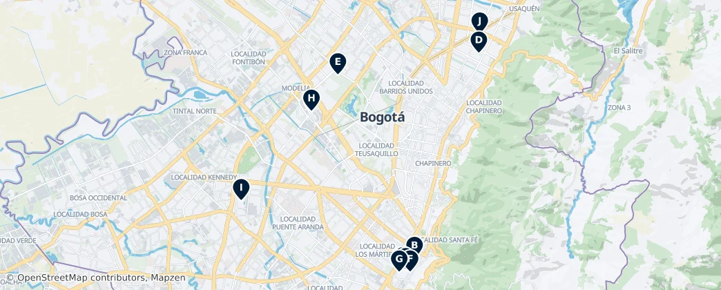Map of 보고타